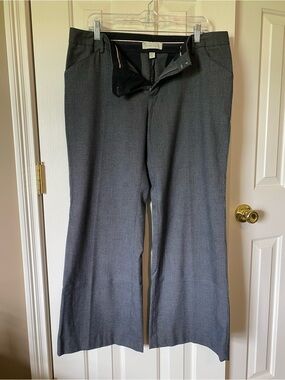 Gap Perfect Trouser Charcoal Gray/Dark Navy Plaid Women’s Pants, Size 12A